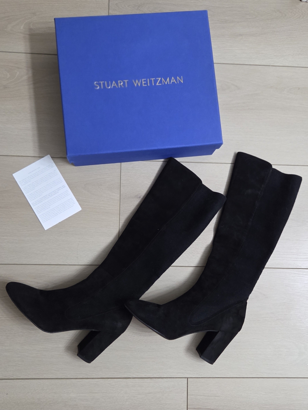 Authentic Stuart Weitzman Black Suede Knee-High Boots